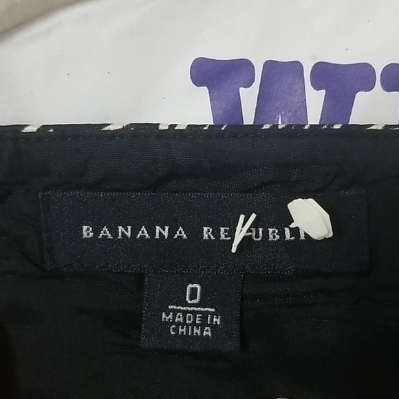 Banana Republic Black & White Strapless Silk Dress - Picture 4 of 5